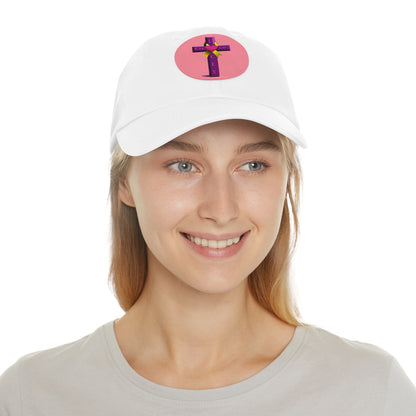 Adult Hat with Leather Patch - Cross