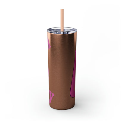 20oz Skinny Tumbler with Straw - Laugh Like Lacey