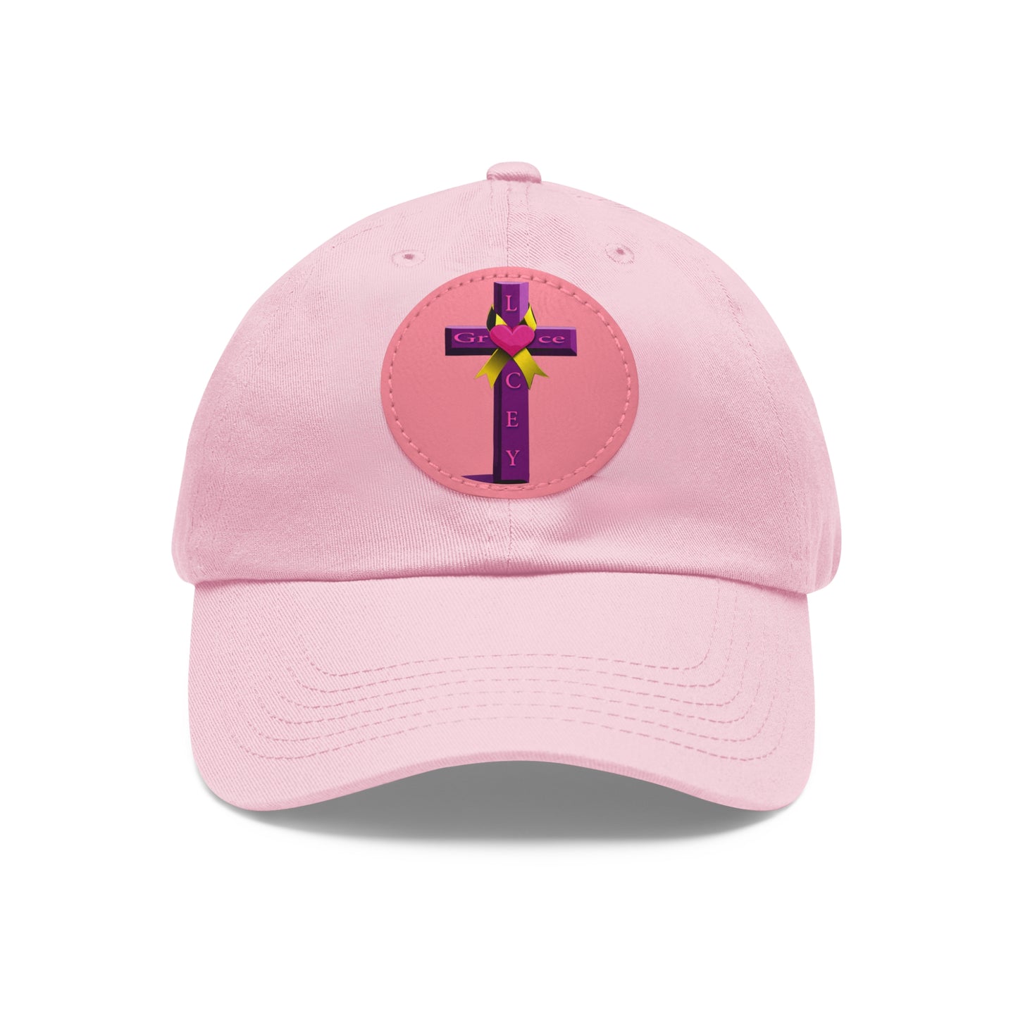 Adult Hat with Leather Patch - Cross