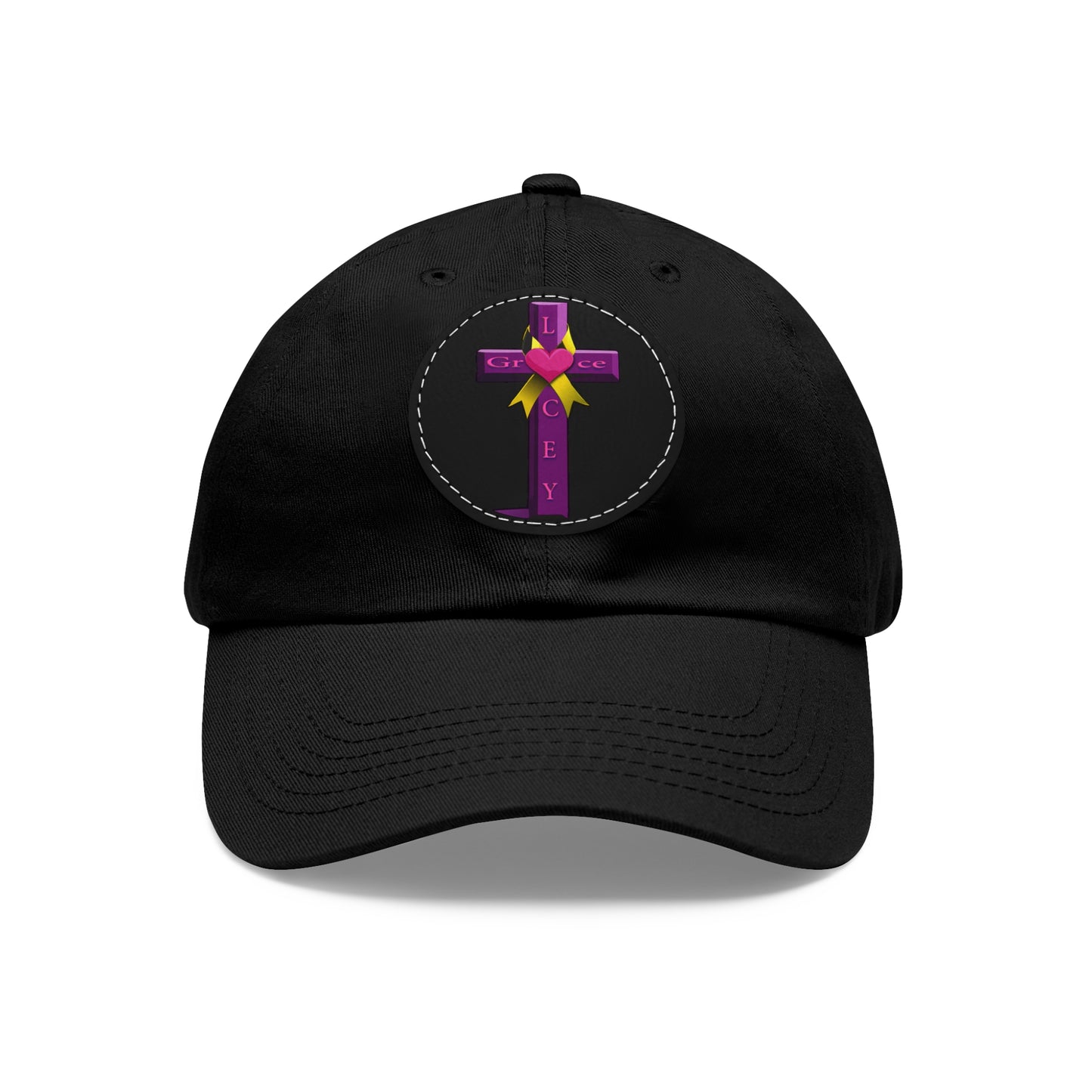 Adult Hat with Leather Patch - Cross